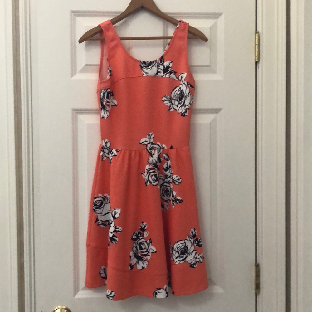 Love...Ady floral apricot dress